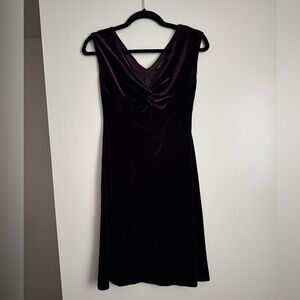 New York & Company Deep Purple Velvet Midi Dress